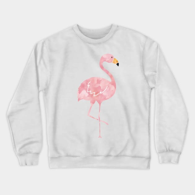 Watercolor Flamingo Crewneck Sweatshirt by heartlocked